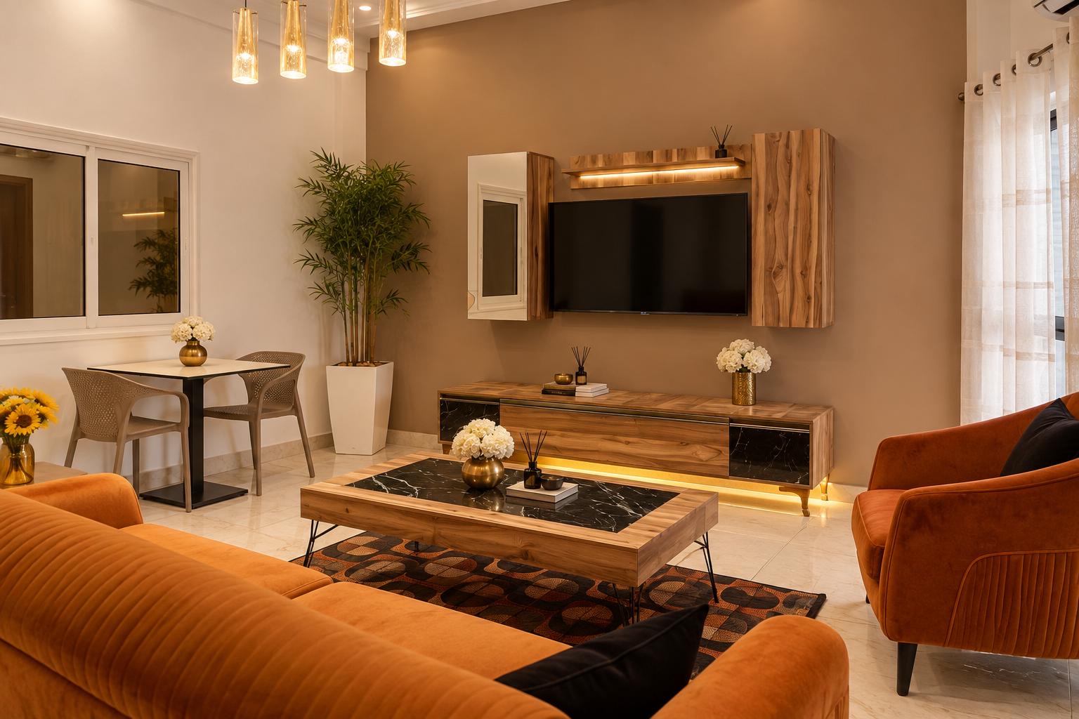 Salon de la Suite Standard 1 chambre avec balcon